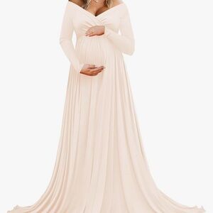 Cream Maternity Dress